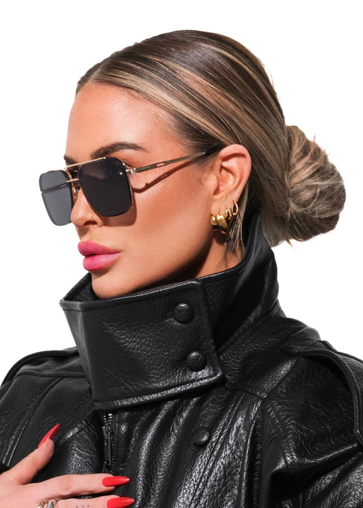 pebby forevee Glasses Gold/Black BECK STATEMENT SUNGLASSES