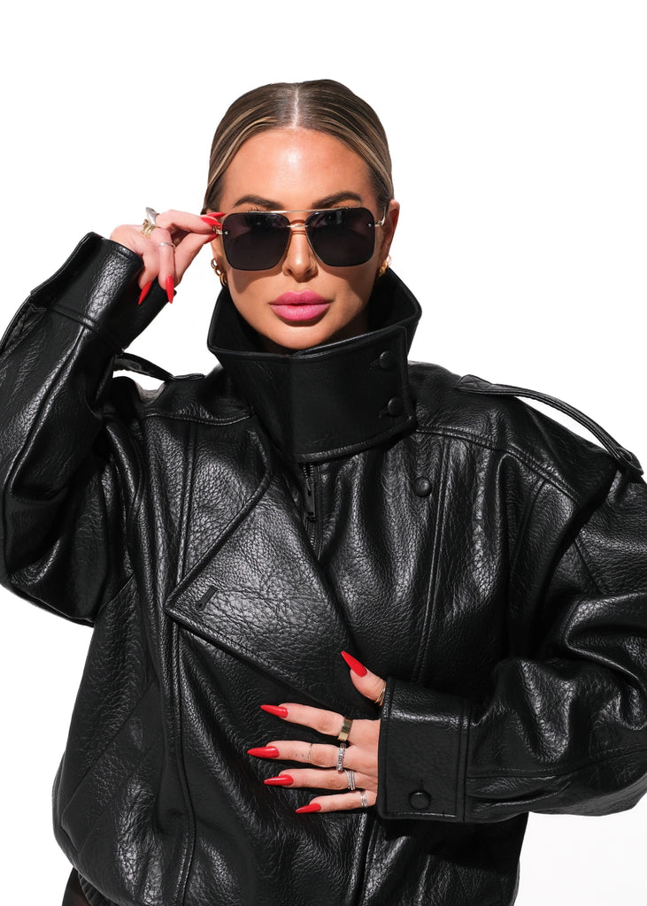 pebby forevee Glasses Gold/Black BECK STATEMENT SUNGLASSES