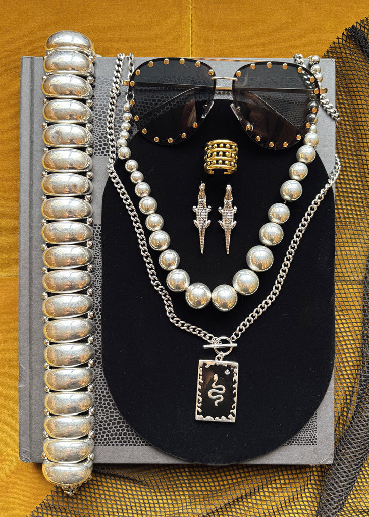 pebby forevee Glasses Gold/Black BRODERICK STATEMENT SUNGLASSES