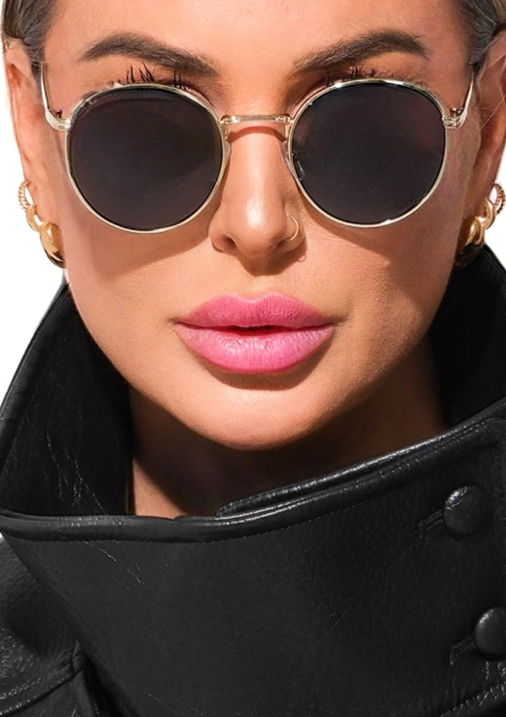 pebby forevee Glasses Gold/Black HOLLIS STATEMENT SUNGLASSES