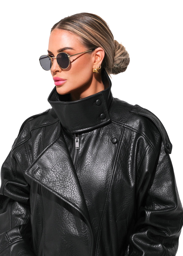 pebby forevee Glasses Gold/Black HOLLIS STATEMENT SUNGLASSES