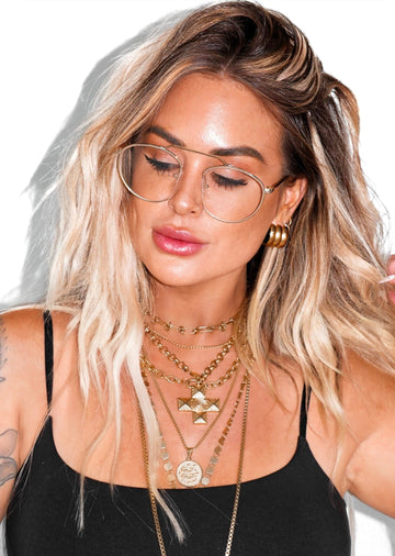 pebby forevee Glasses Gold PERRY BLUE LIGHT BLOCKING GLASSES