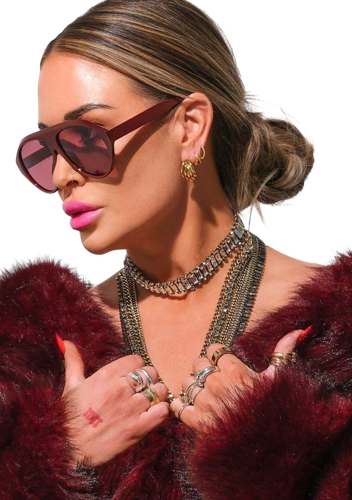 pebby forevee Glasses Maroon FOR A GOOD TIME FASHION GLASSES