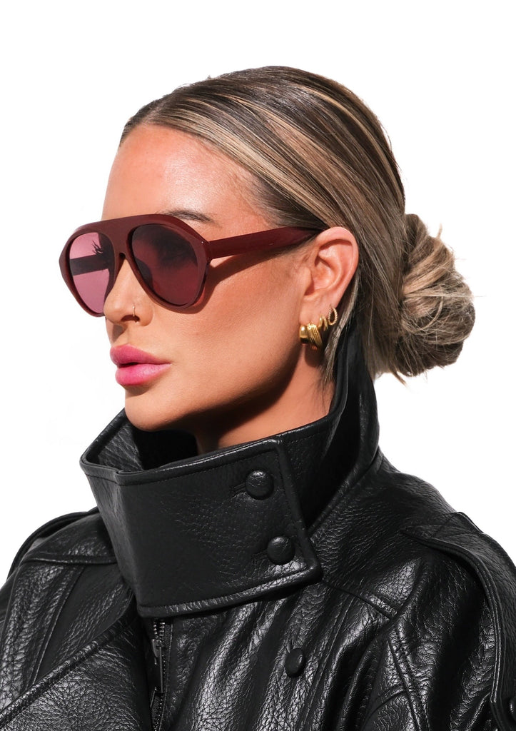 pebby forevee Glasses Maroon FOR A GOOD TIME FASHION GLASSES