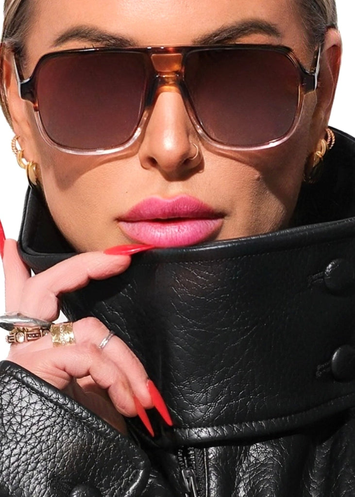 pebby forevee Glasses Tortoiseshell CHEVELLE STATEMENT SUNGLASSES