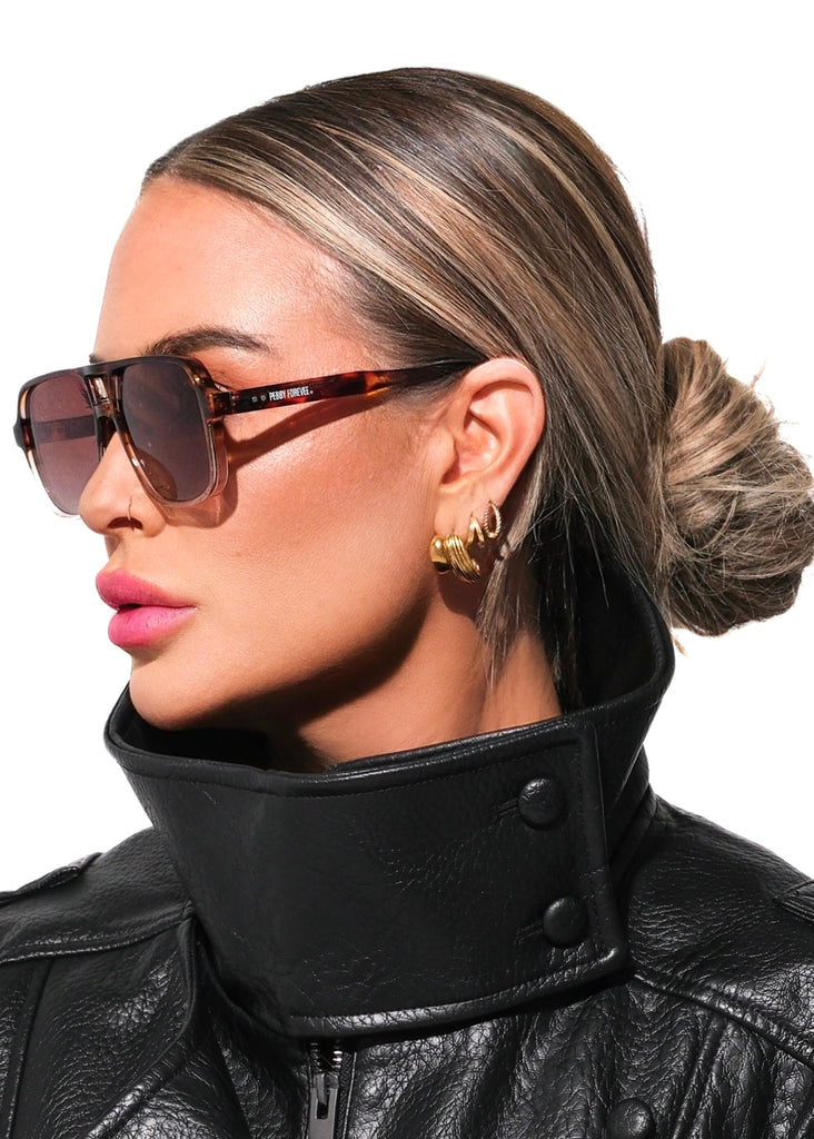 pebby forevee Glasses Tortoiseshell CHEVELLE STATEMENT SUNGLASSES