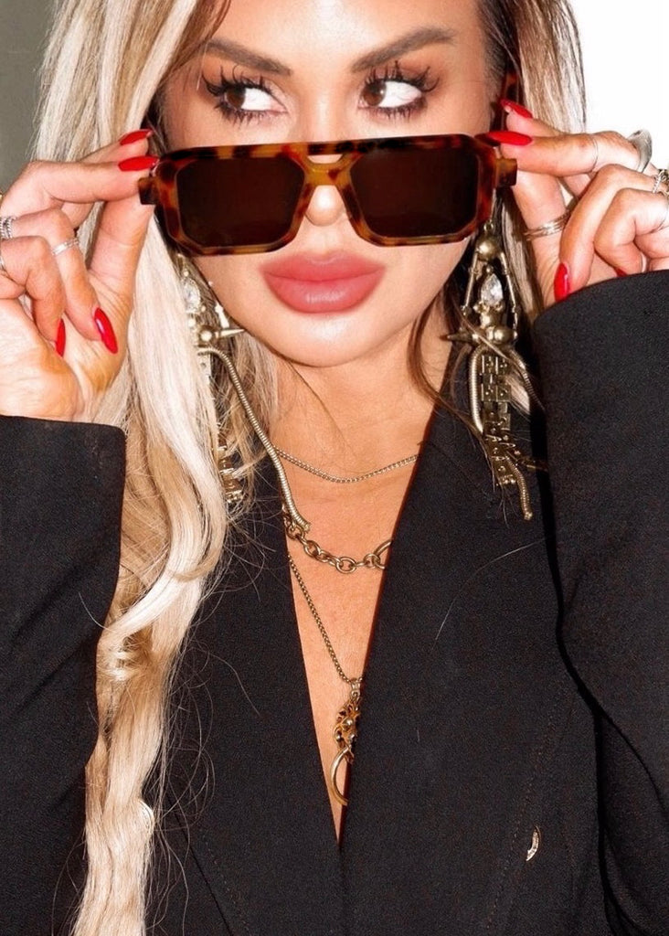 pebby forevee Glasses Tortoiseshell JETT STATEMENT SUNGLASSES