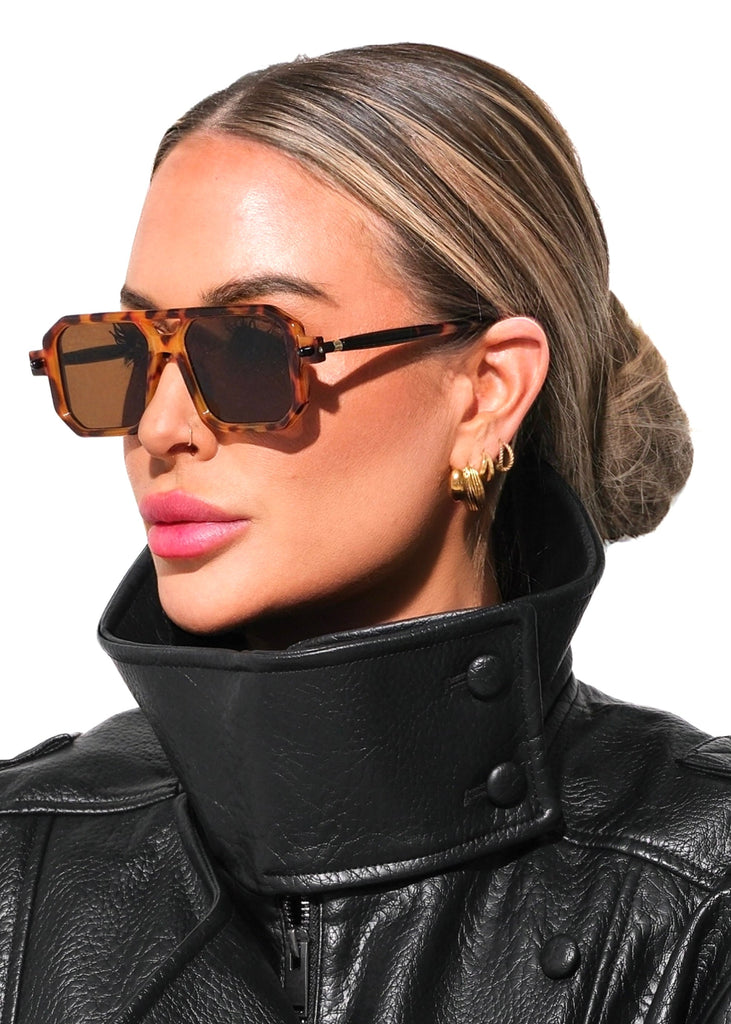 pebby forevee Glasses Tortoiseshell JETT STATEMENT SUNGLASSES