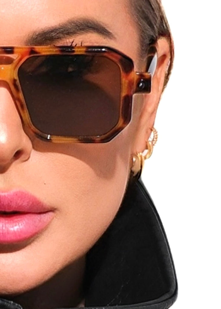 pebby forevee Glasses Tortoiseshell JETT STATEMENT SUNGLASSES