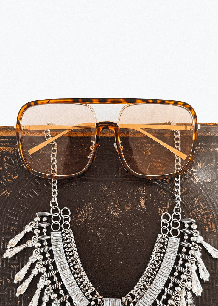 pebby forevee Glasses Tortoiseshell/Orange GO WITH THE FLOW STATEMENT SUNGLASSES