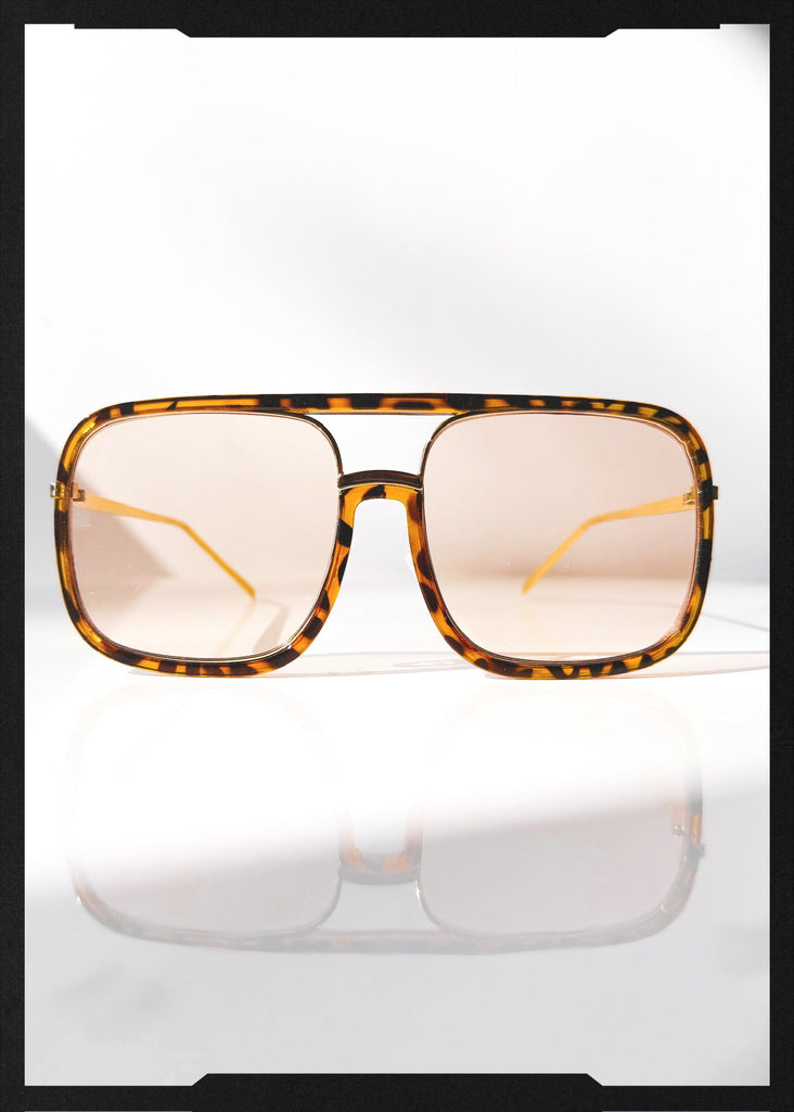 pebby forevee Glasses Tortoiseshell/Orange GO WITH THE FLOW STATEMENT SUNGLASSES
