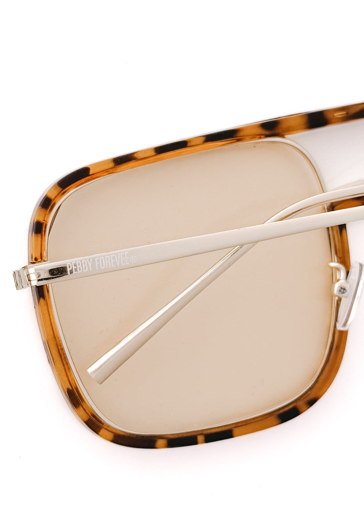 pebby forevee Glasses Tortoiseshell/Orange GO WITH THE FLOW STATEMENT SUNGLASSES