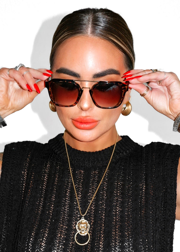 pebby forevee Glasses Tortoiseshell STEVIE STATEMENT SUNGLASSES