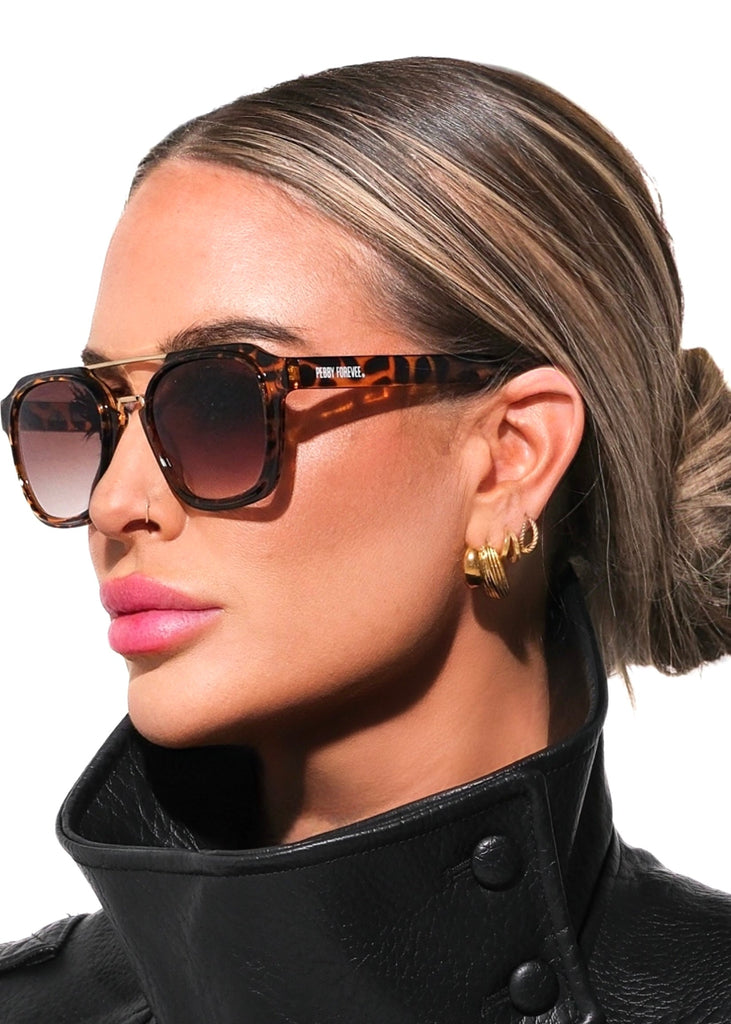 pebby forevee Glasses Tortoiseshell STEVIE STATEMENT SUNGLASSES