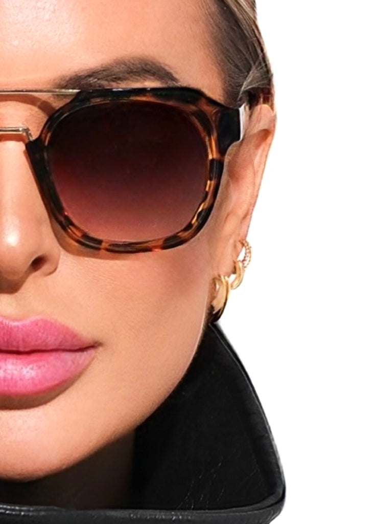 pebby forevee Glasses Tortoiseshell STEVIE STATEMENT SUNGLASSES