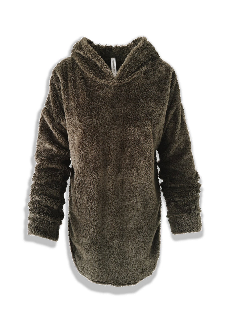 pebby forevee Hoodie SHERPA SIDE SLIT HOODIE