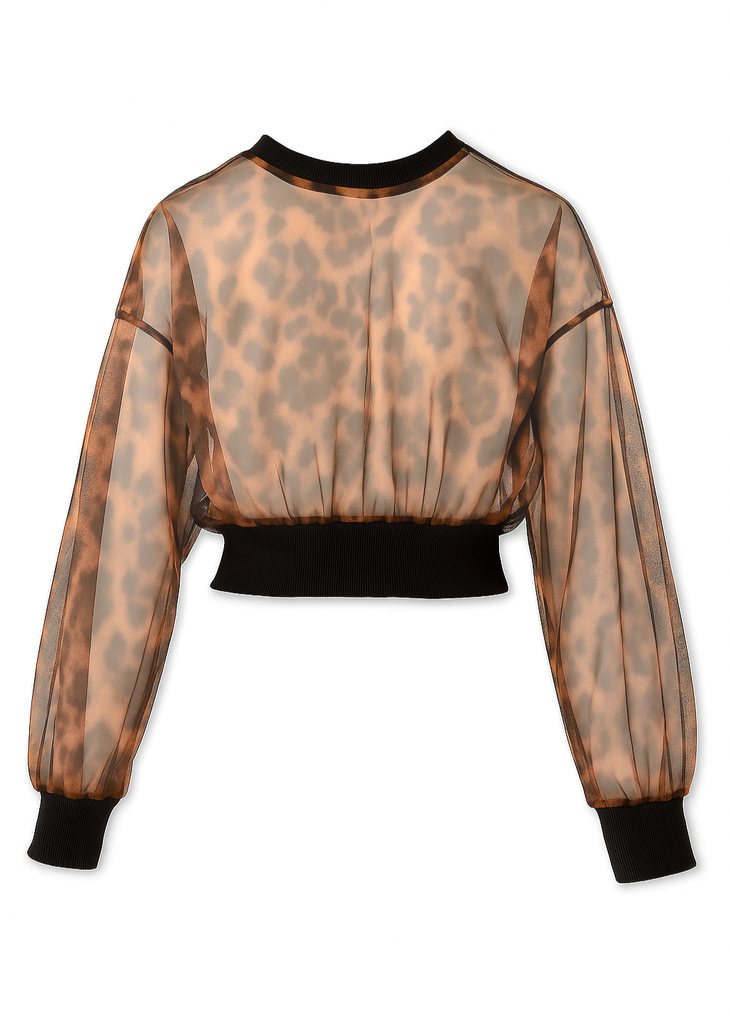 pebby forevee Long Sleeve Top REVIVAL SHEER STATEMENT TOP