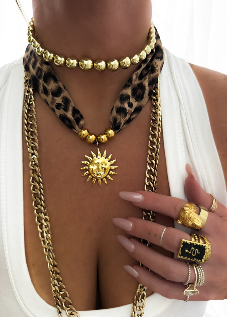 pebby forevee Necklace Gold ARIA STATEMENT CHOKER NECKLACE