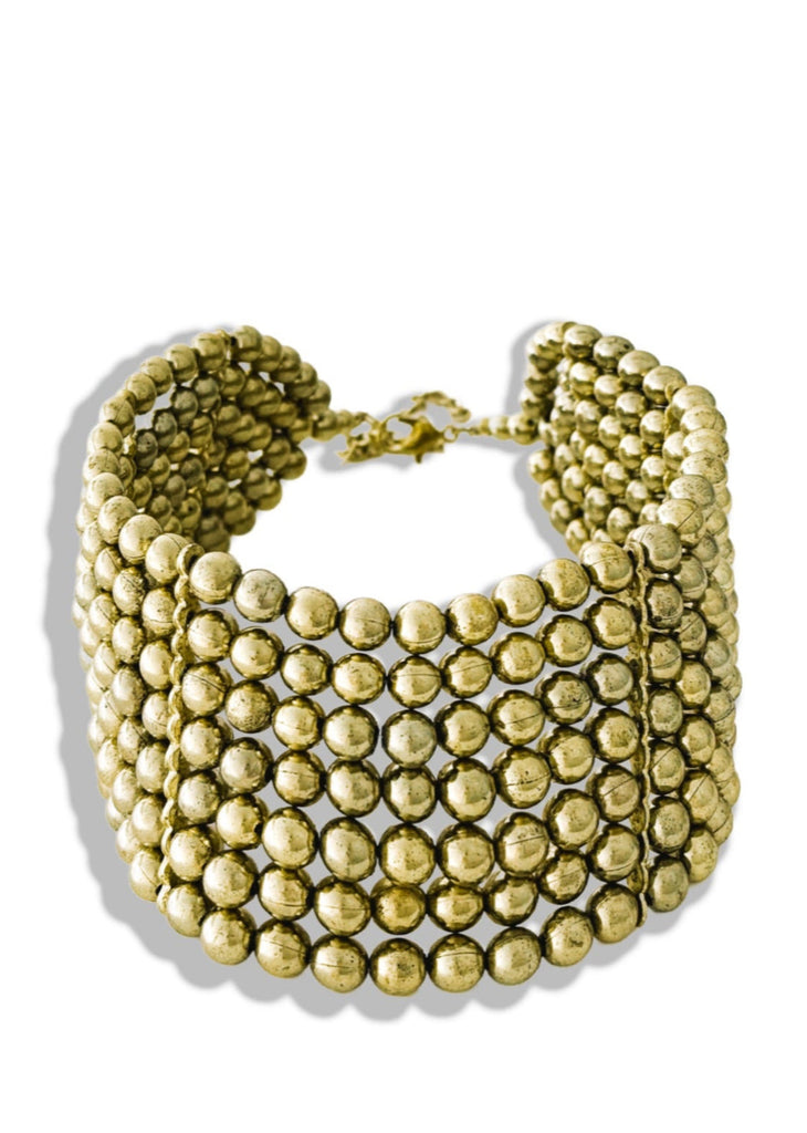 pebby forevee Necklace Gold ASIM WIDE STATEMENT CHOKER NECKLACE