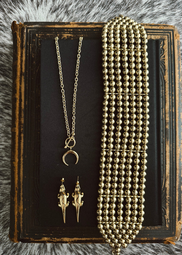 pebby forevee Necklace Gold ASIM WIDE STATEMENT CHOKER NECKLACE