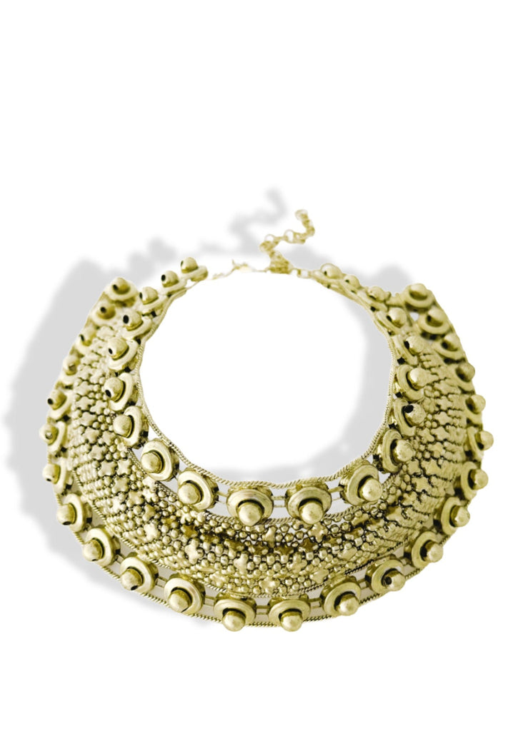 pebby forevee Necklace Gold ATTENDANCE STATEMENT CHOKER NECKLACE