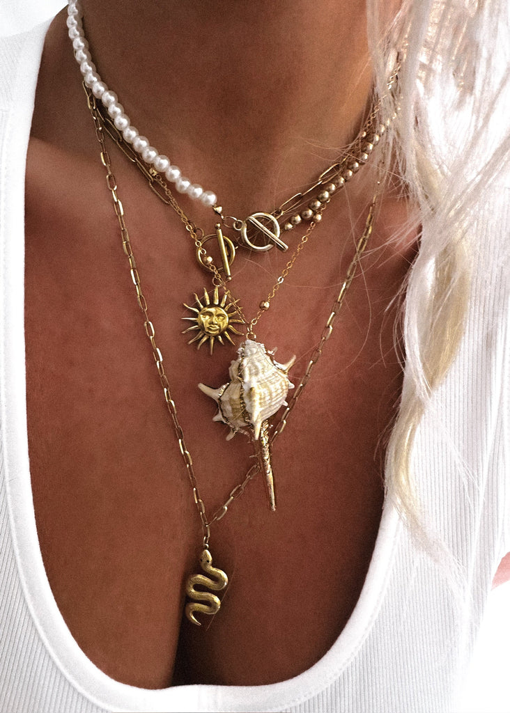 pebby forevee Necklace Gold AURORA WATER RESISTANT NECKLACE