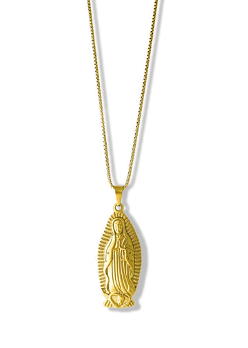 pebby forevee Necklace Gold BLESSED MOTHER WATER RESISTANT NECKLACE