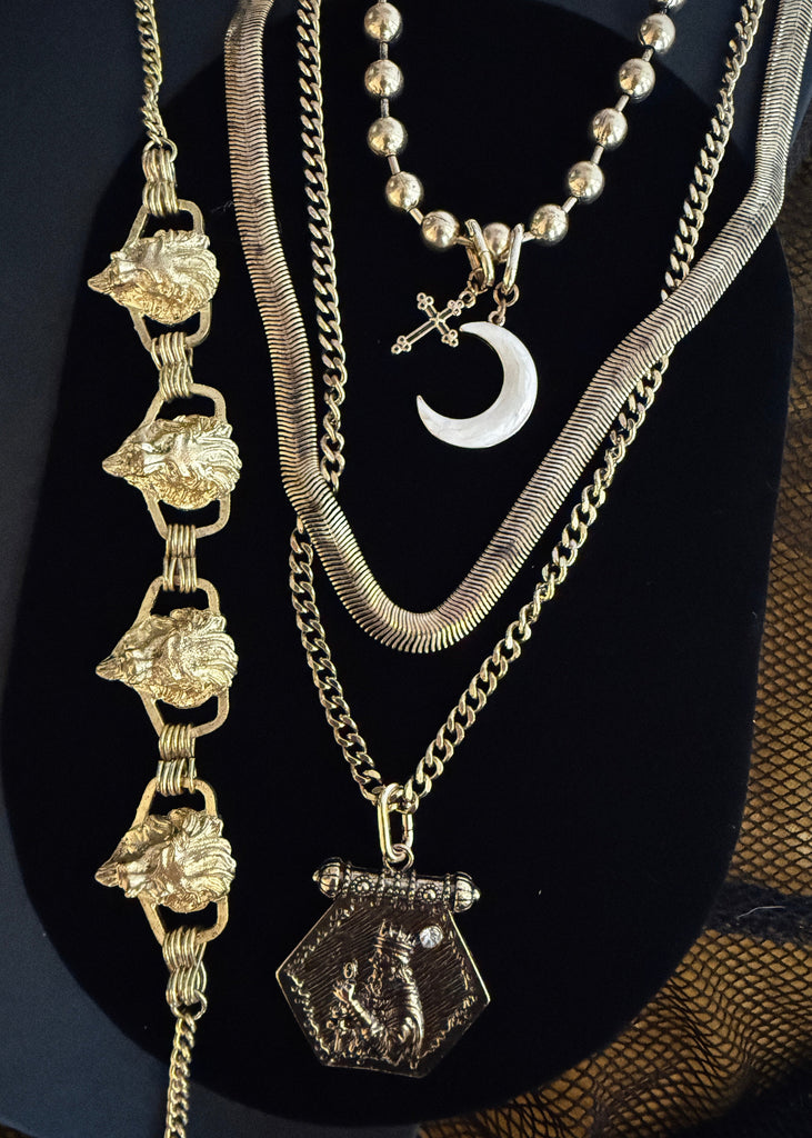 pebby forevee Necklace Gold CELESTIAL STATEMENT CHOKER