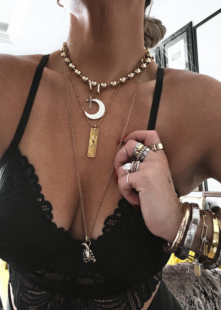 pebby forevee Necklace Gold CELESTIAL STATEMENT CHOKER