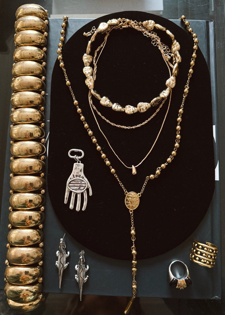 pebby forevee Necklace Gold CHANNING 3-LAYER STATEMENT NECKLACE