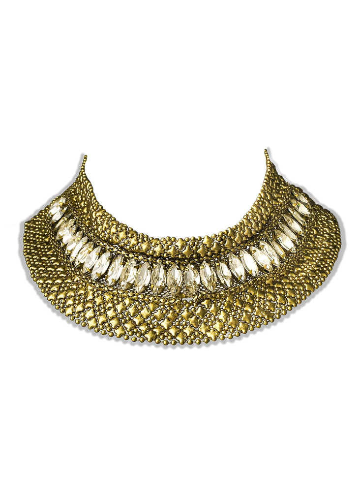 pebby forevee Necklace Gold CRUCIAL STATEMENT CHOKER NECKLACE