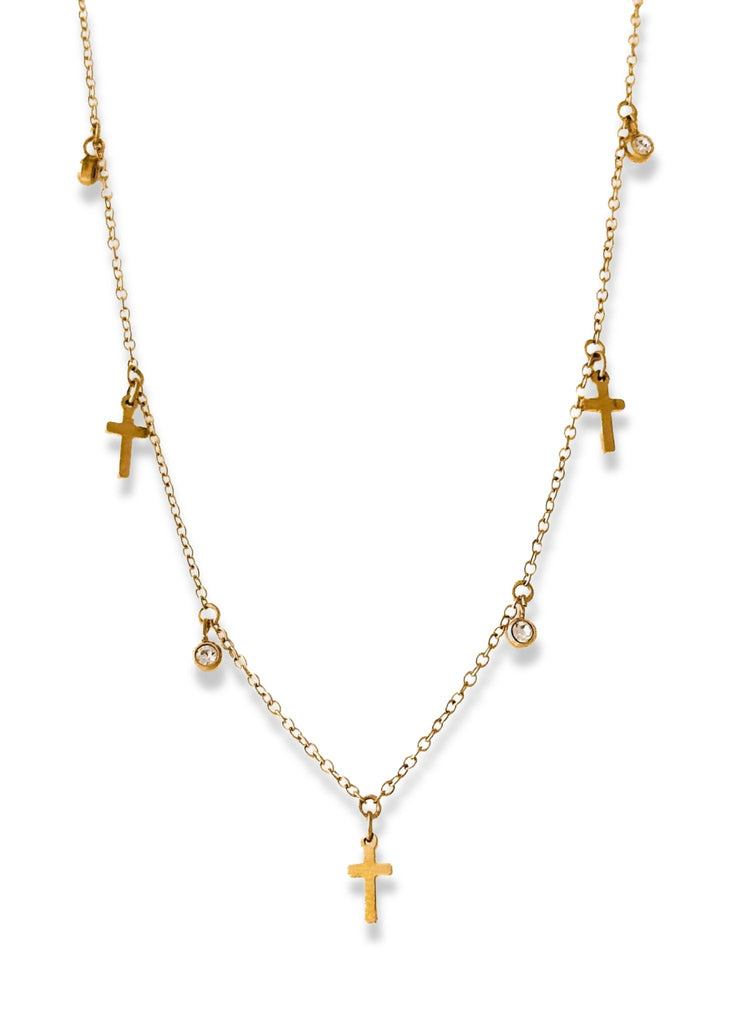 pebby forevee Necklace Gold DAVINA WATER RESISTANT NECKLACE