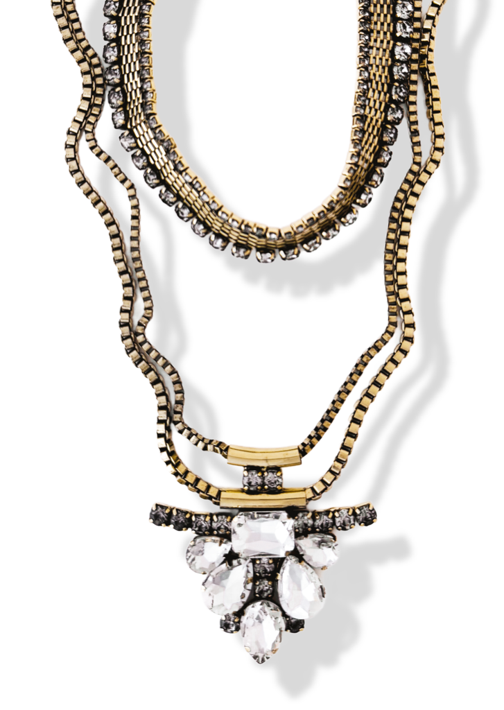 pebby forevee Necklace Gold DROP A LITTLE HINT STATEMENT NECKLACE