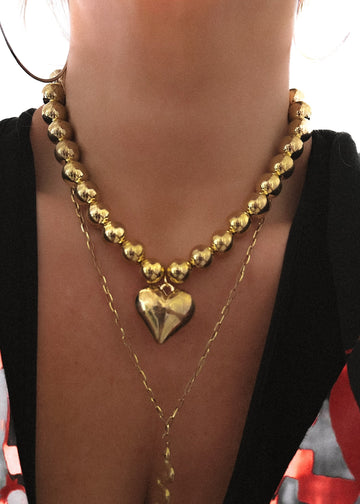 pebby forevee Necklace Gold FABIENNE STATEMENT NECKLACE