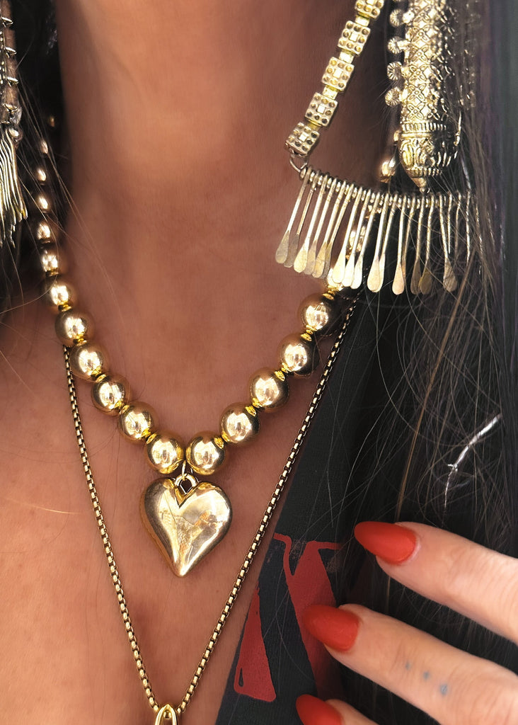 pebby forevee Necklace Gold FABIENNE STATEMENT NECKLACE