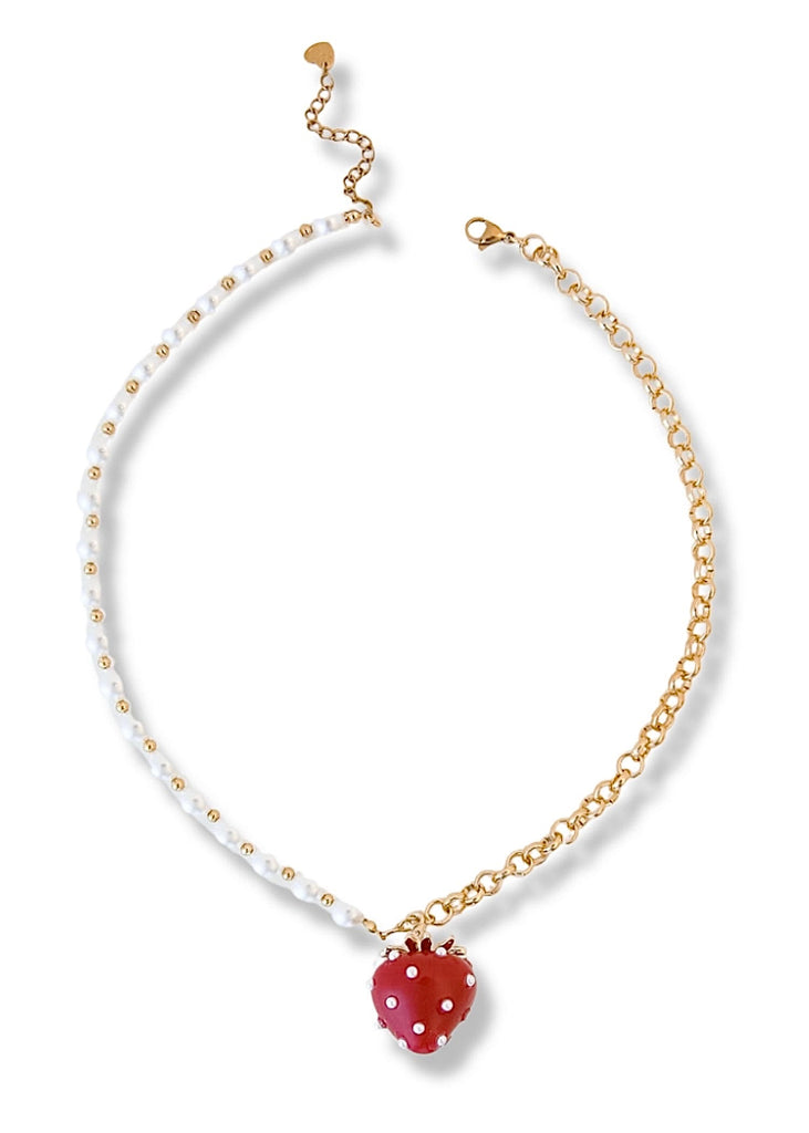 pebby forevee Necklace Gold FORBIDDEN FRUIT STATEMENT NECKLACE