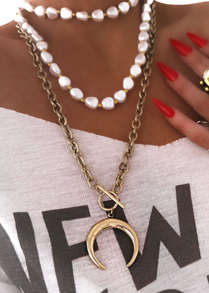 pebby forevee Necklace Gold FORTUNA LUXE WATER RESISTANT NECKLACE