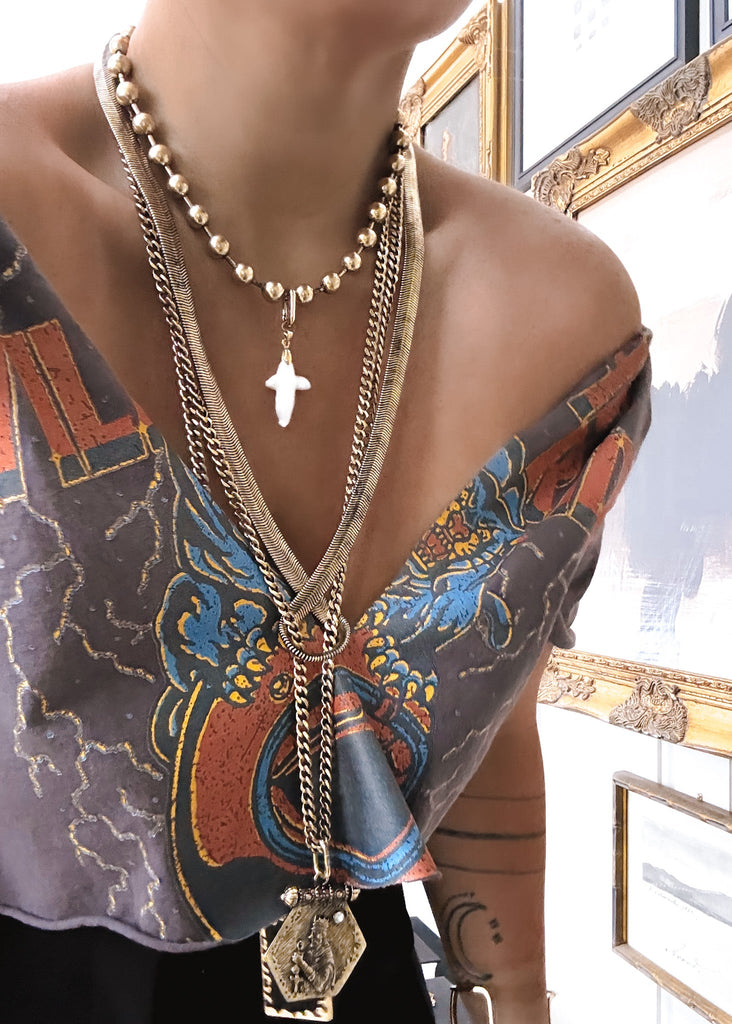 pebby forevee Necklace Gold GODDESS STATEMENT CHOKER