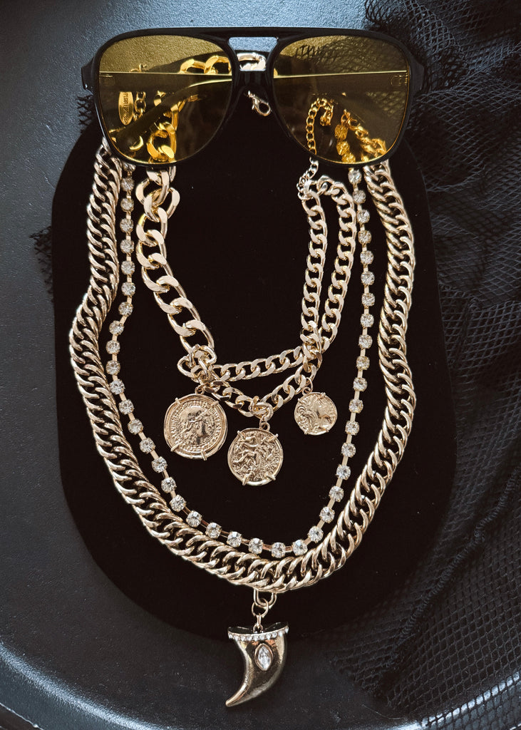 pebby forevee Necklace Gold GRAHAM STATEMENT NECKLACE
