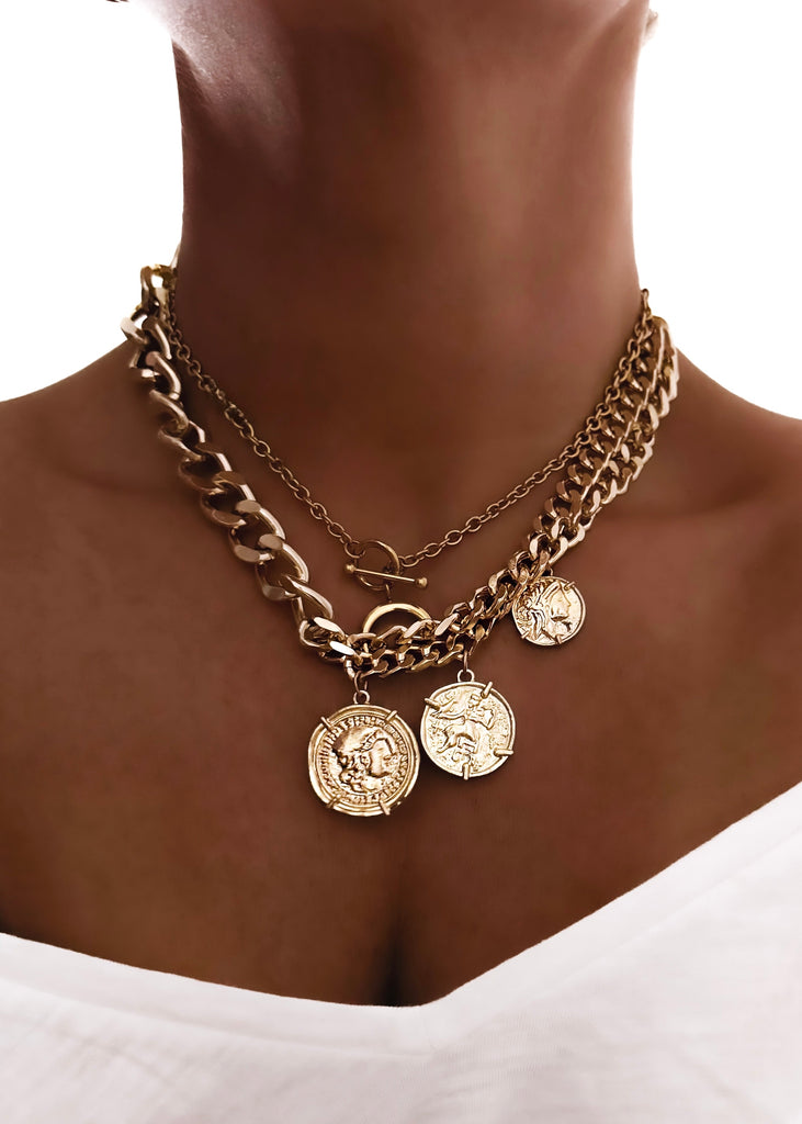 pebby forevee Necklace Gold GRAHAM STATEMENT NECKLACE