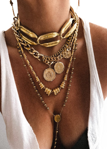 pebby forevee Necklace Gold GRAHAM STATEMENT NECKLACE