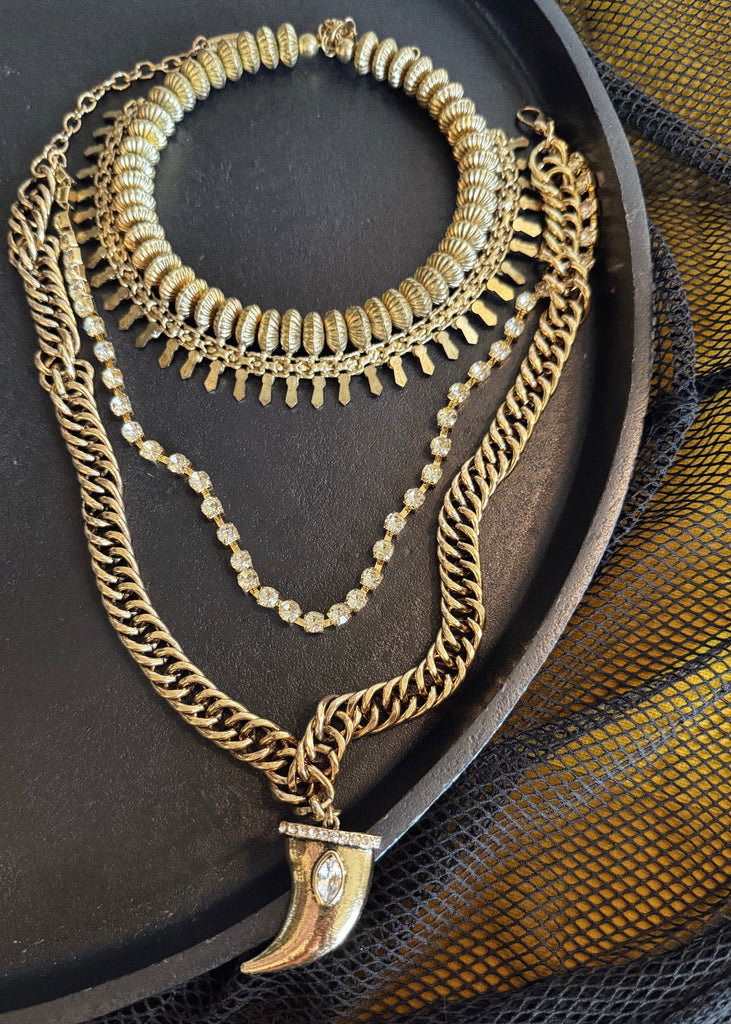 pebby forevee Necklace Gold HIGH PROFILE STATEMENT NECKLACE