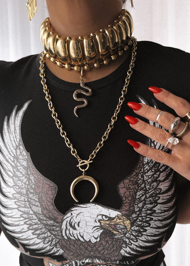 pebby forevee Necklace Gold HIGH STANDARDS STATEMENT CHOKER