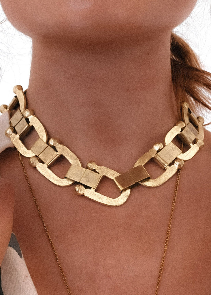 pebby forevee Necklace Gold IMPETIOUS STATEMENT CHOKER NECKLACE