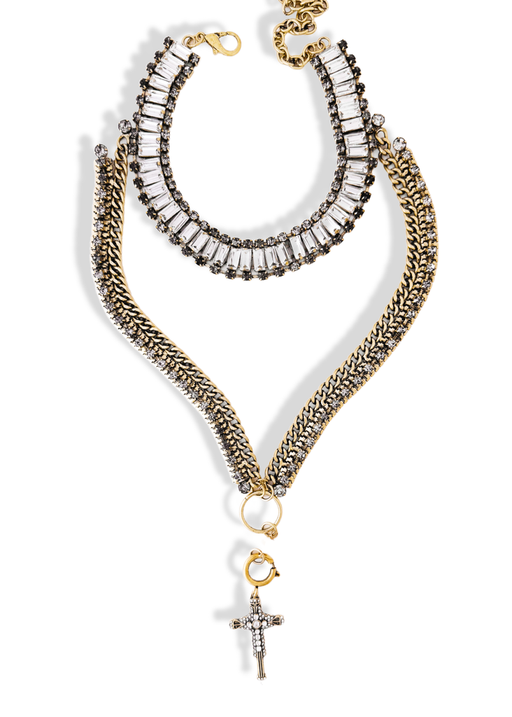 pebby forevee Necklace Gold IN ALIGNMENT STATEMENT NECKLACE