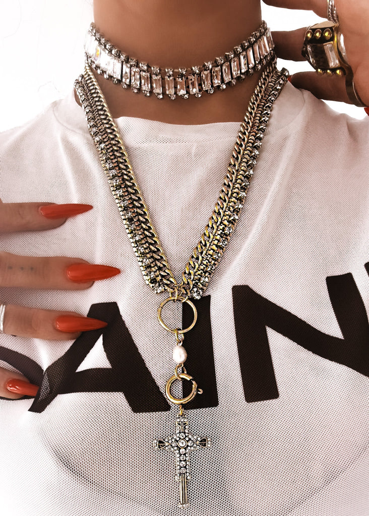 pebby forevee Necklace Gold IN ALIGNMENT STATEMENT NECKLACE