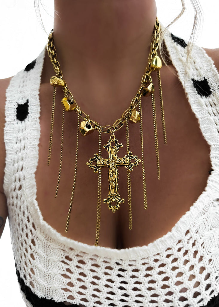 pebby forevee Necklace Gold IN FULL FAITH STATEMENT NECKLACE