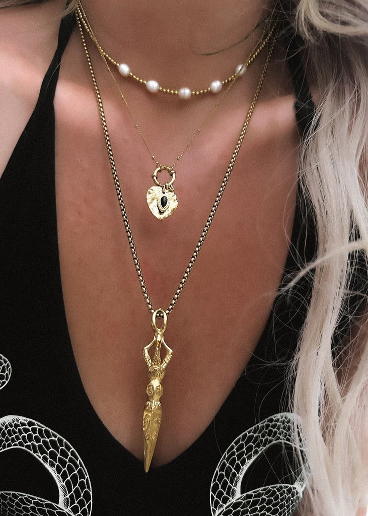 pebby forevee Necklace Gold KARDIA WATER RESISTANT NECKLACE