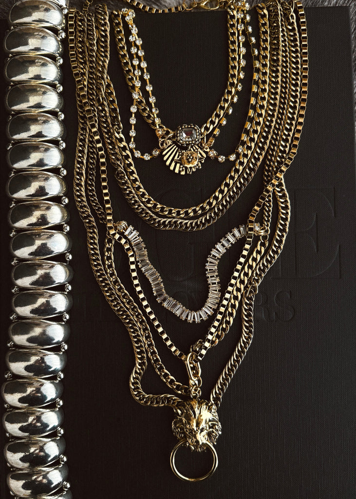 pebby forevee Necklace Gold KNOCK OUT STATEMENT NECKLACE SET