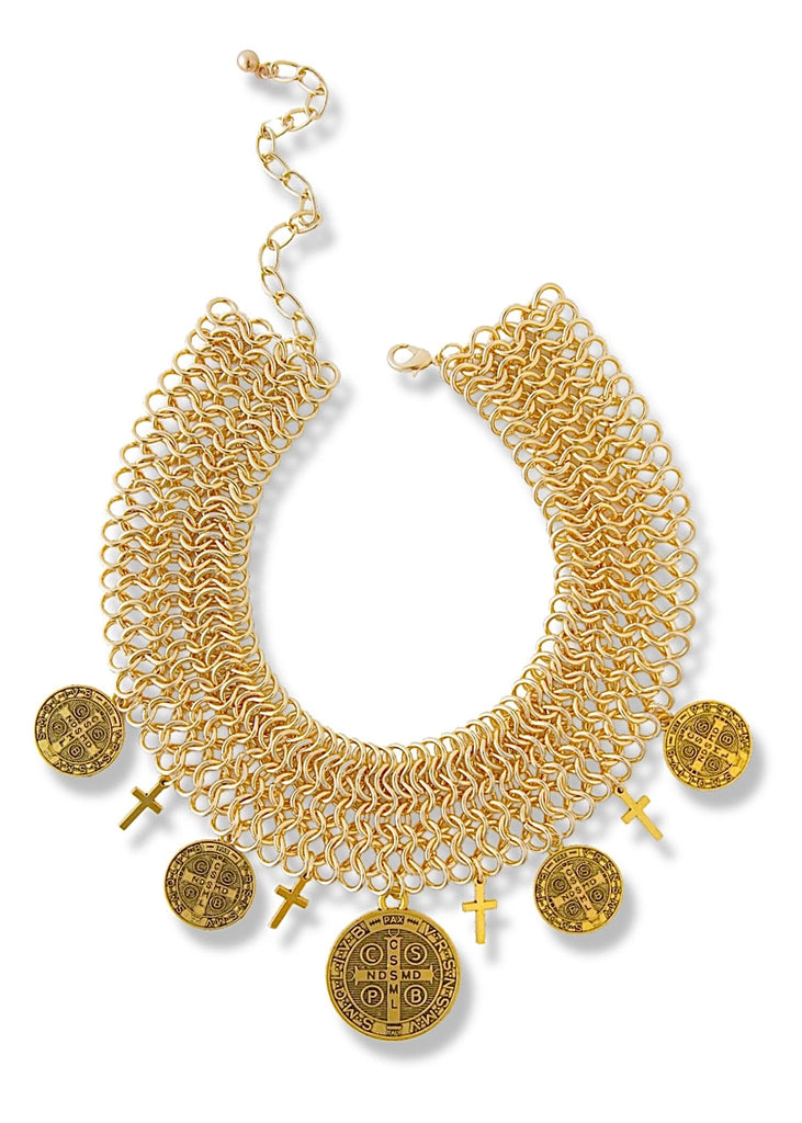 pebby forevee Necklace Gold LIKE A SAINT STATEMENT NECKLACE